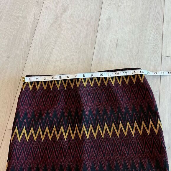 Zara Knit skirt Zig Zag Textured Fall Straight Pencil size L - Picture 3 of 7